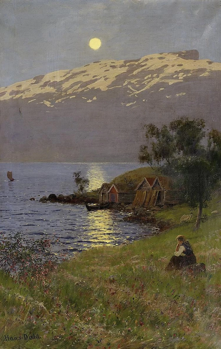 Sole di mezzanotte sul fiordo